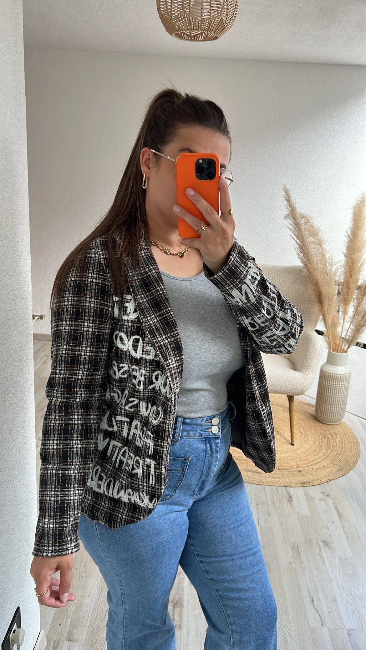 Geruite blazer