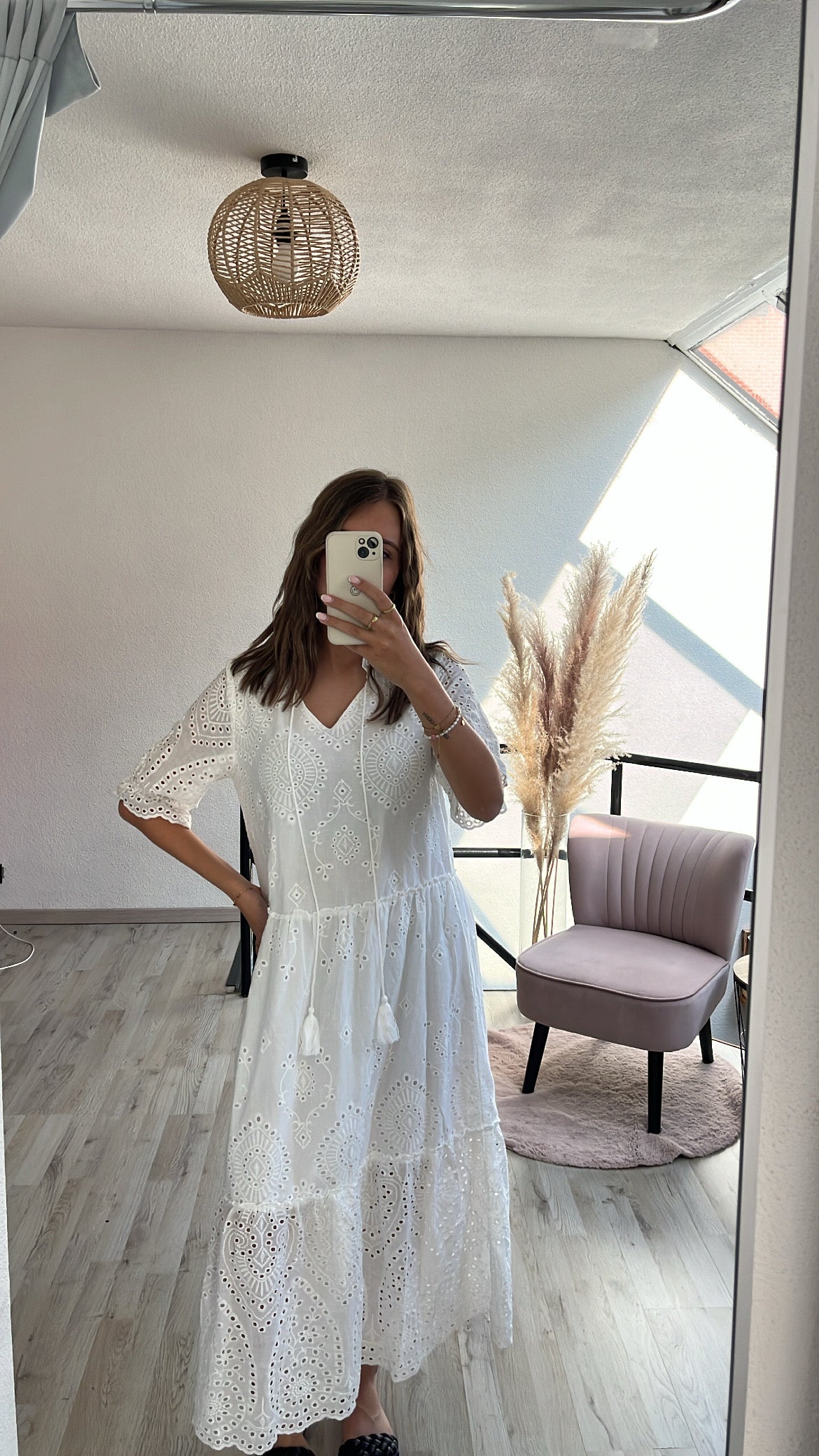 Broderie maxijurk