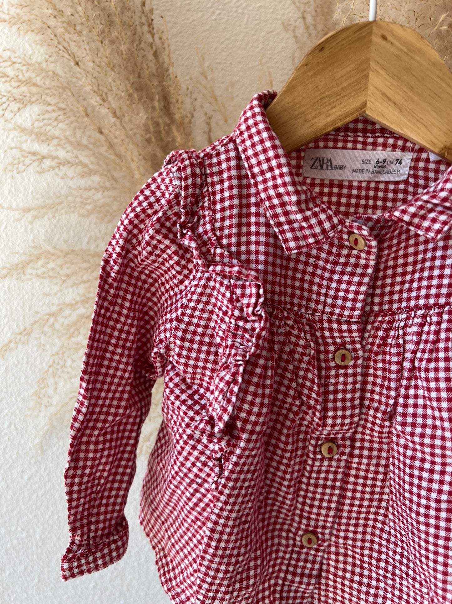 Geruite blouse