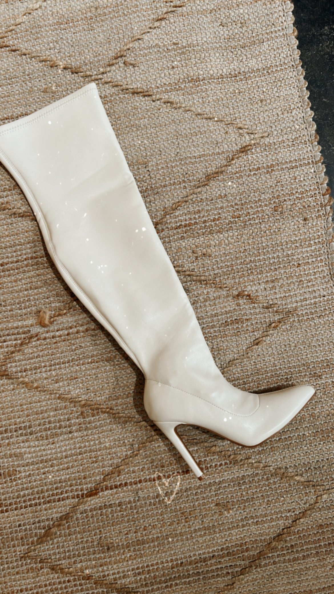 Overknee boots beige
