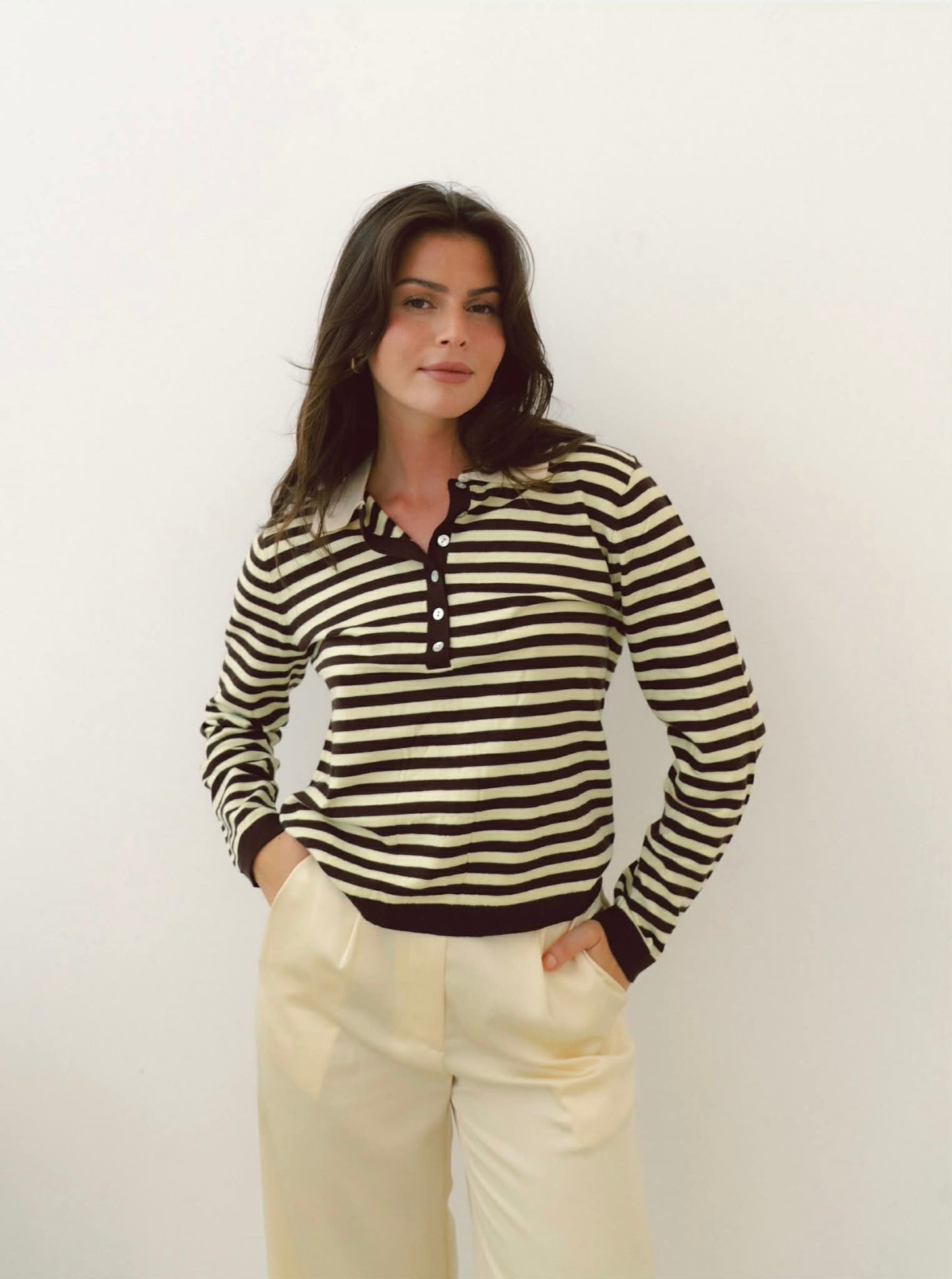 STRIPED LONGSLEEVE GEEL