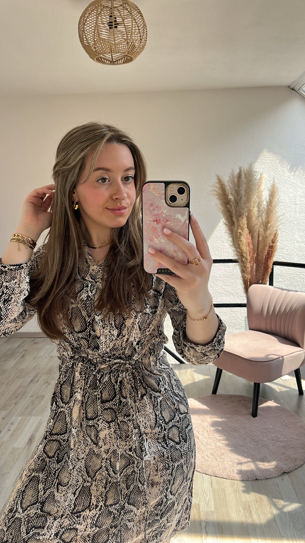 Snakeprint jurk