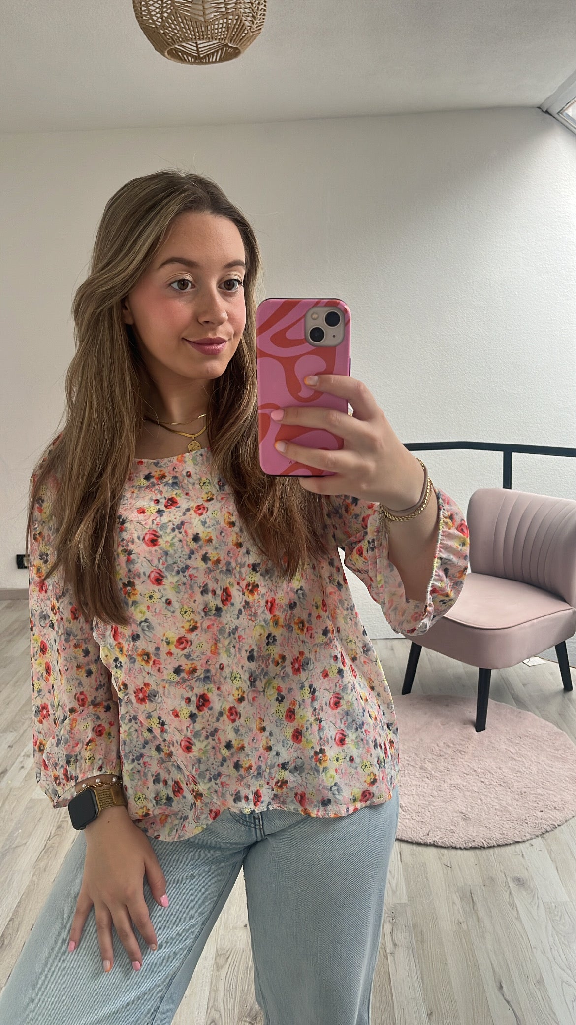 Gebloemde blouse