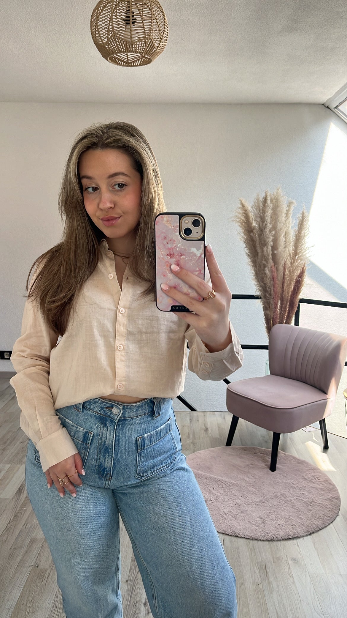 Oud-roze blouse