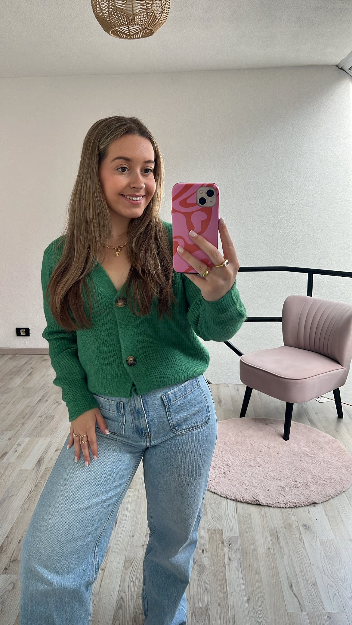 Groene cardigan