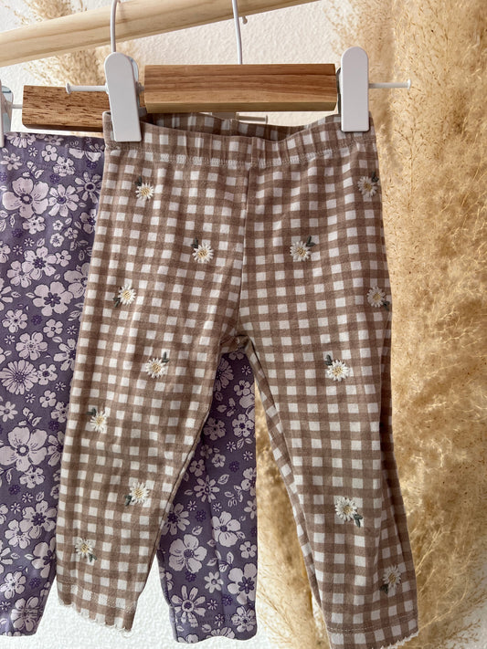 2 leggings bloemen