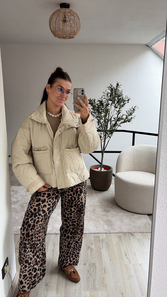 BEIGE QUILTED JAS