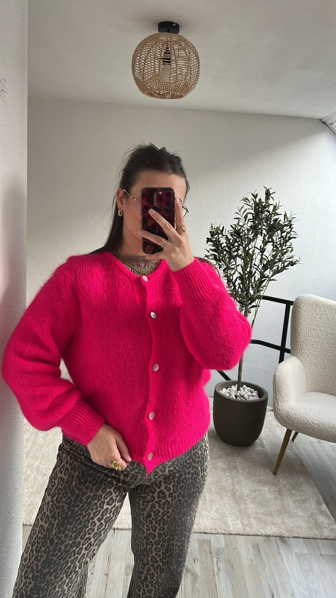 FUCHSIA CARDIGAN