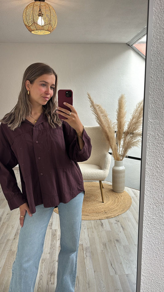 Burgundy blouse