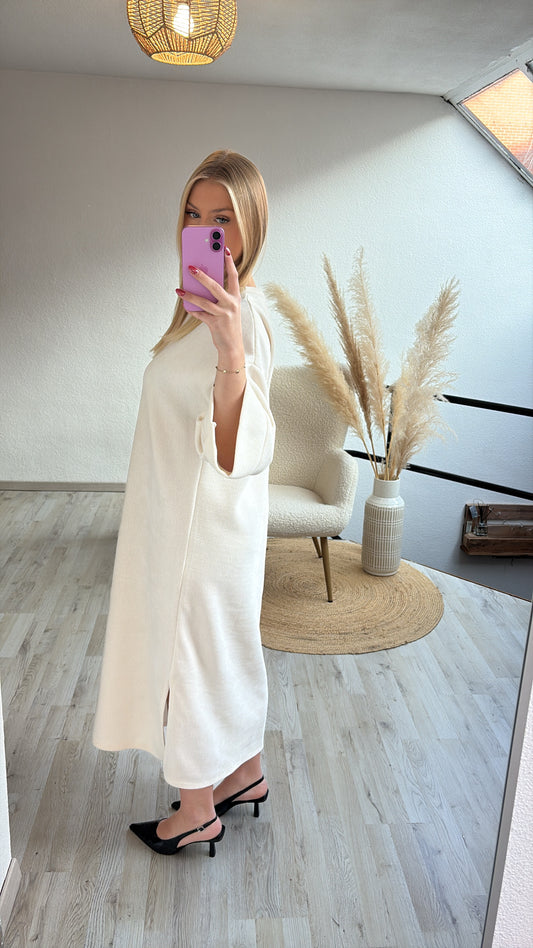 Sweaterjurk crème