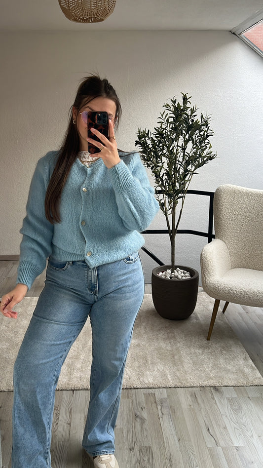 BLAUWE CARDIGAN
