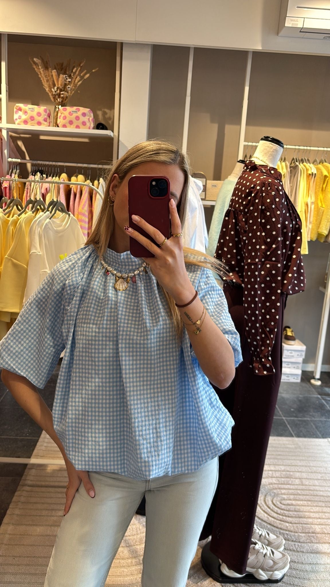 GERUITE BLOUSE BLAUW