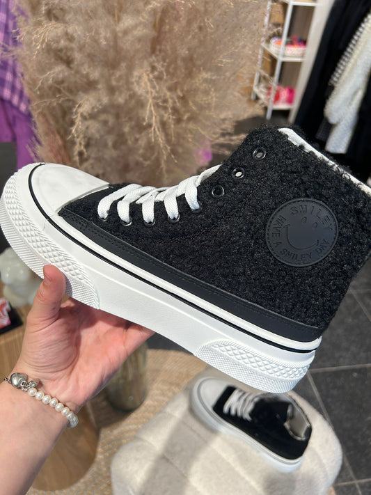 Teddy sneakers zwart