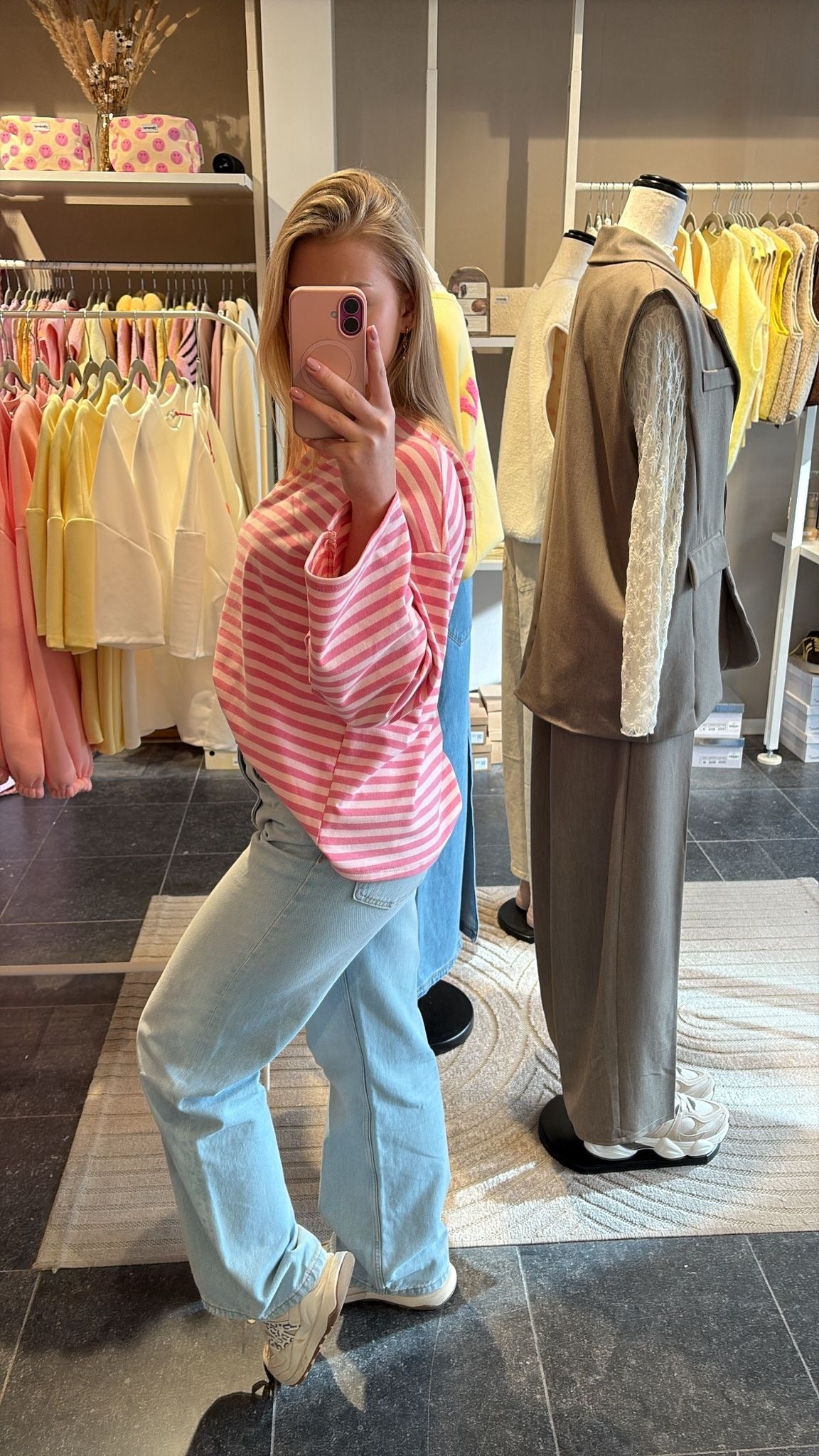 STRIPED LONGSLEEVE ROZE