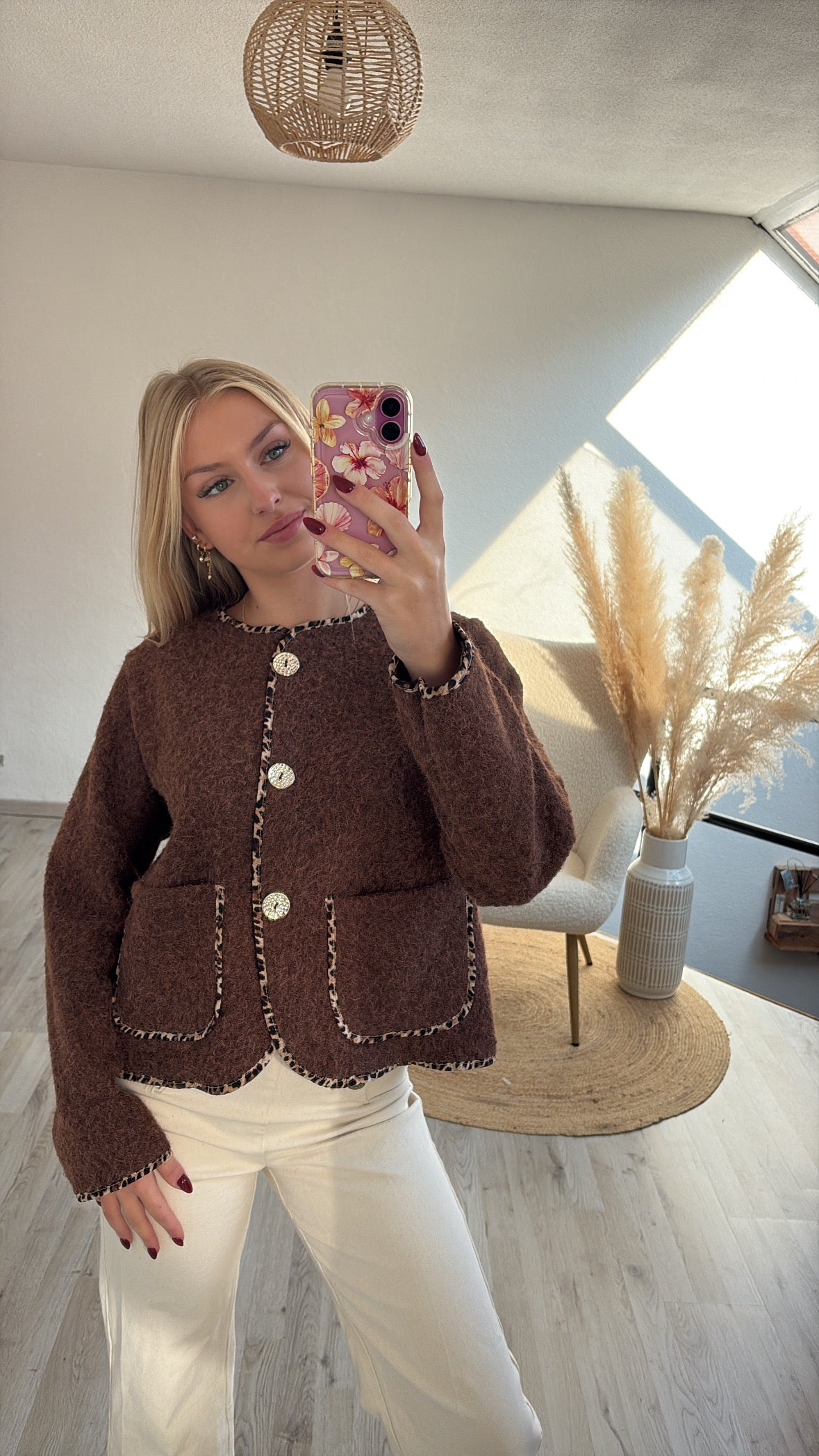 Teddy jacket choco