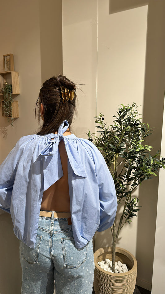 BLAUWE BLOUSE STRIK