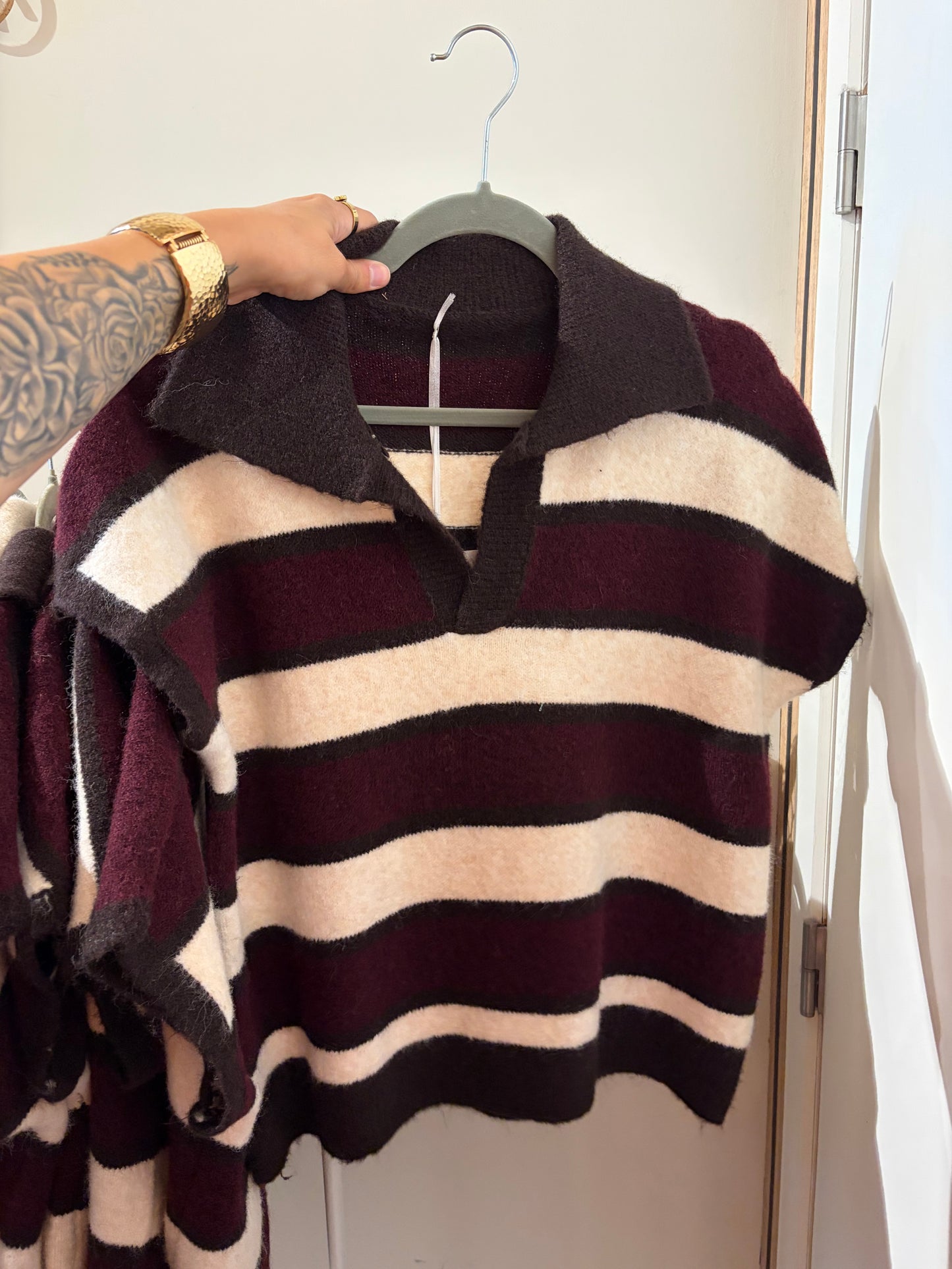 POLO KNIT BURGUNDY-BRUIN
