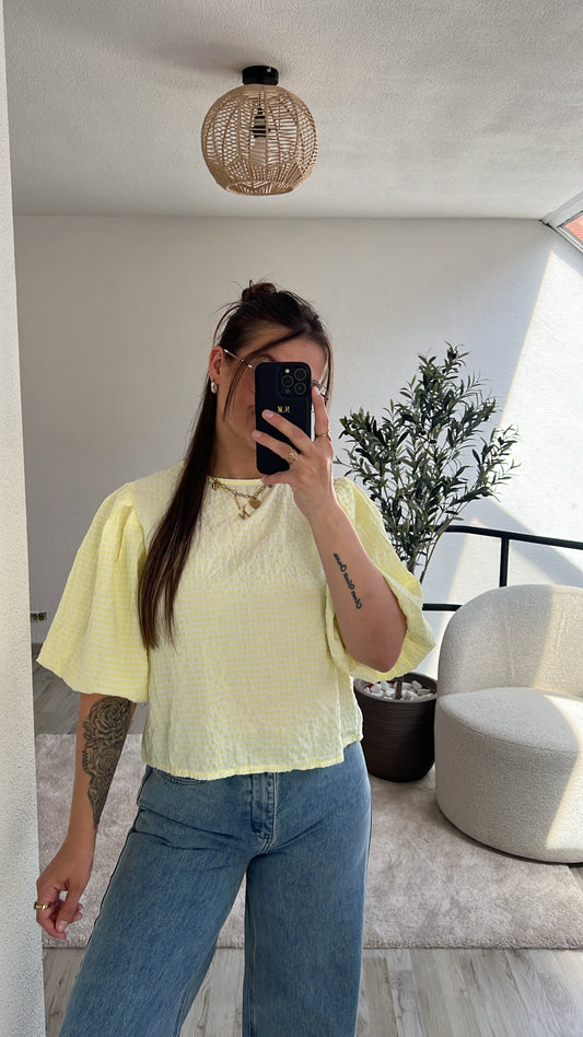 GERUITE BLOUSE GEEL