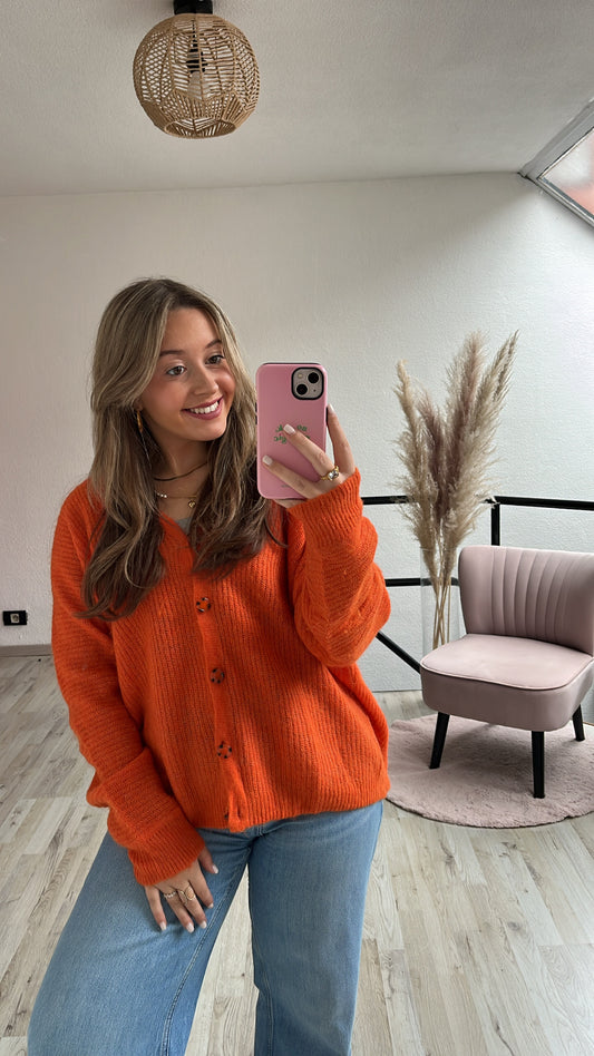 Oranje cardigan