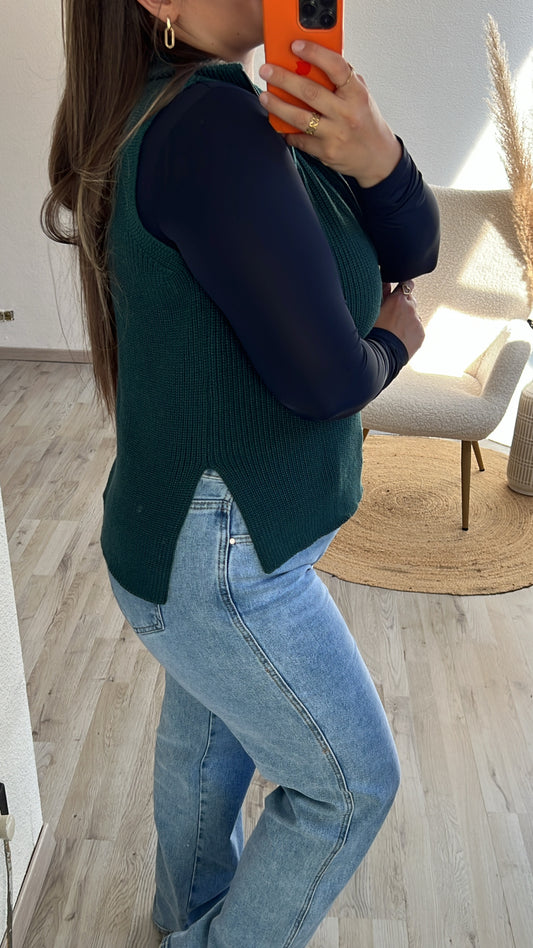 Donkergroene debardeur