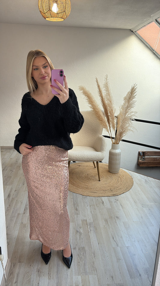 Glitterrok roze