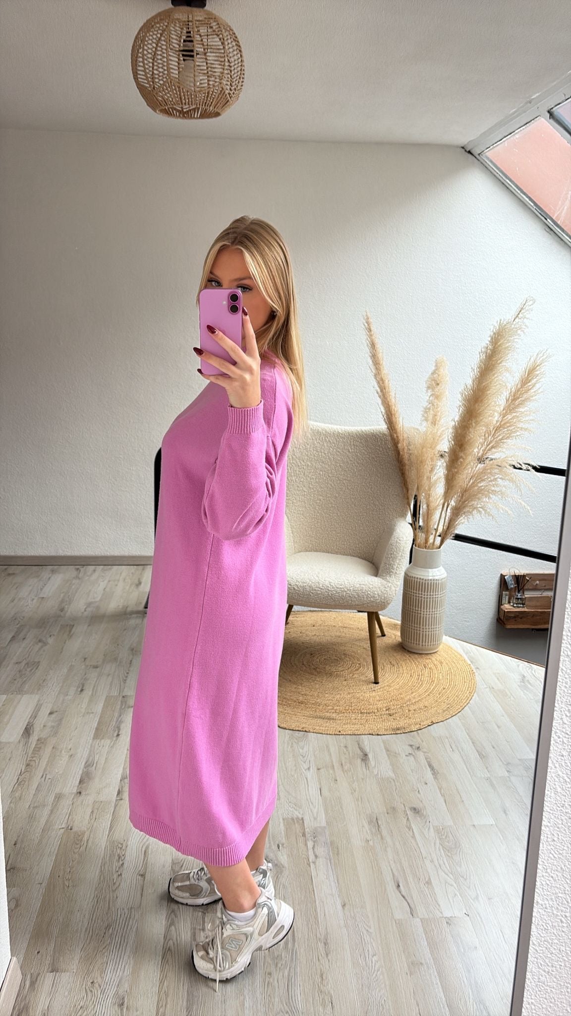 Roze sweaterjurk