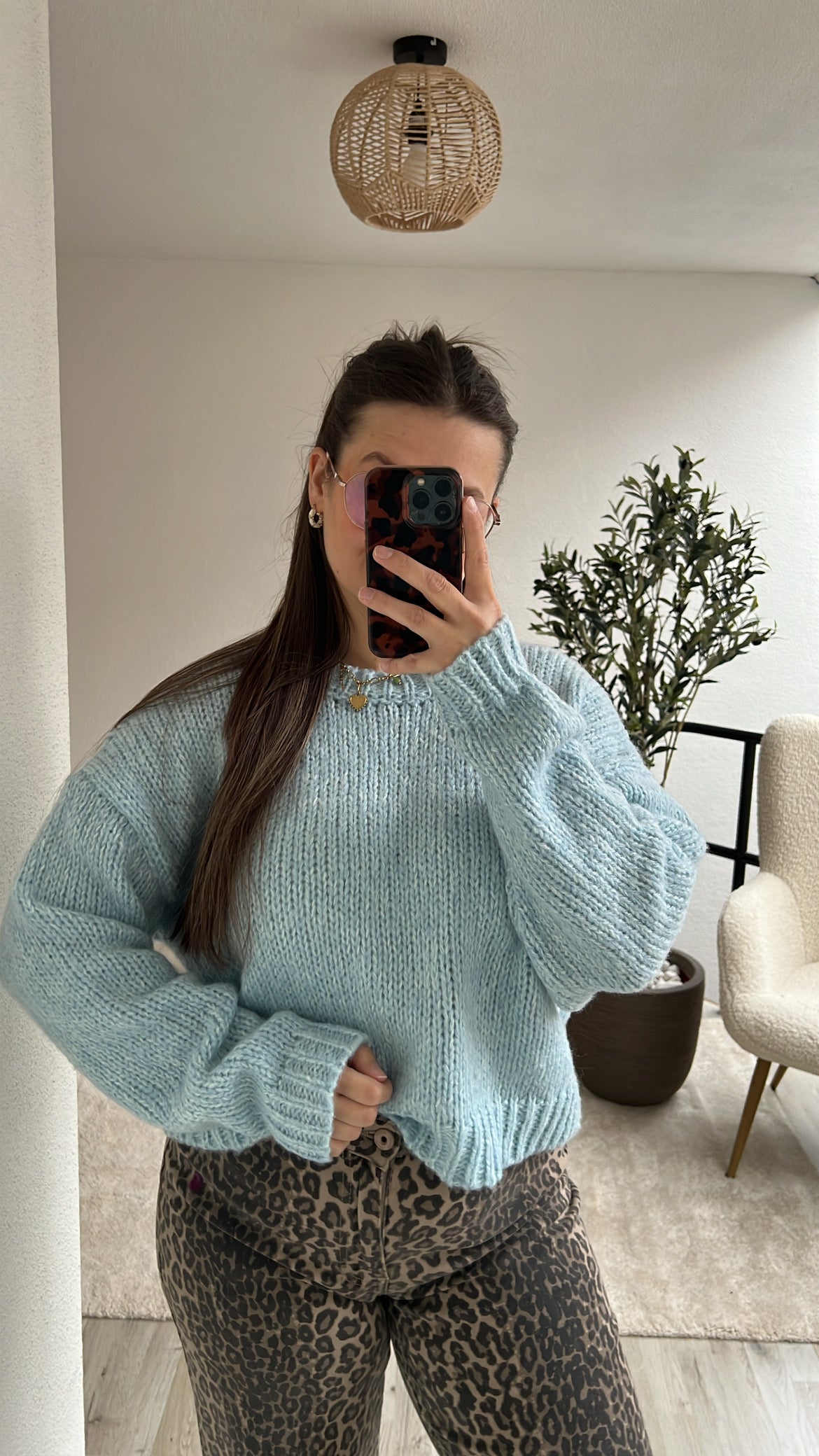 CHUNKY KNIT BLAUW