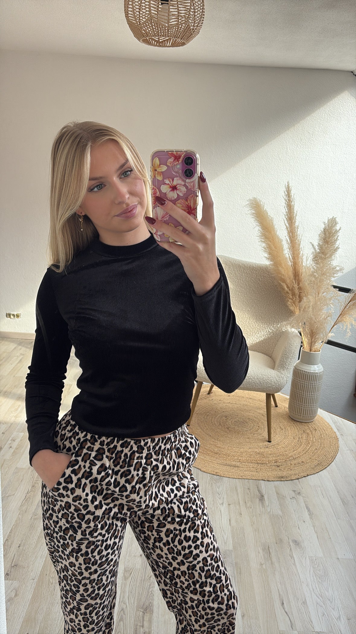 Zwarte top