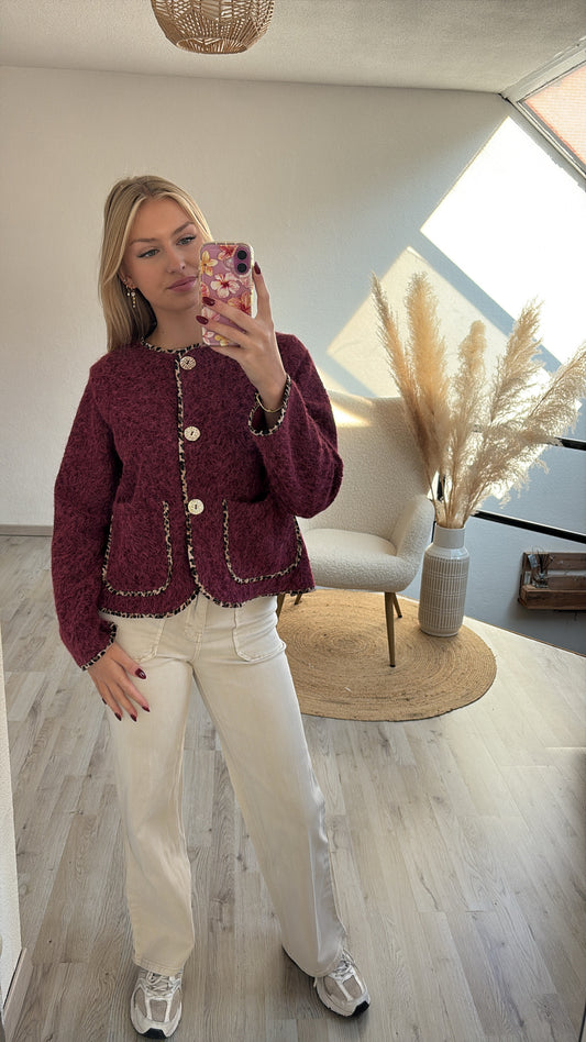 Teddy jacket burgundy