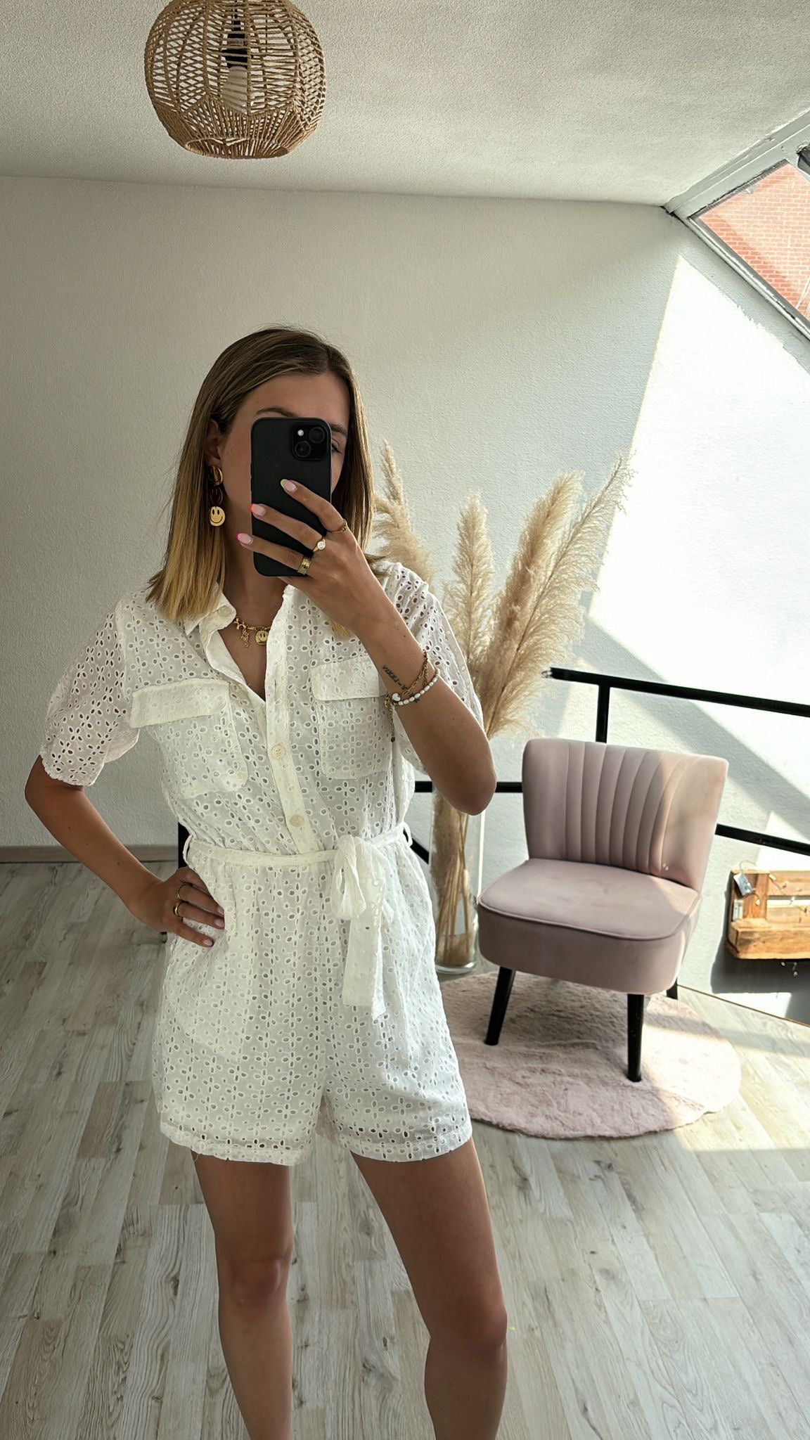 Broderie playsuit