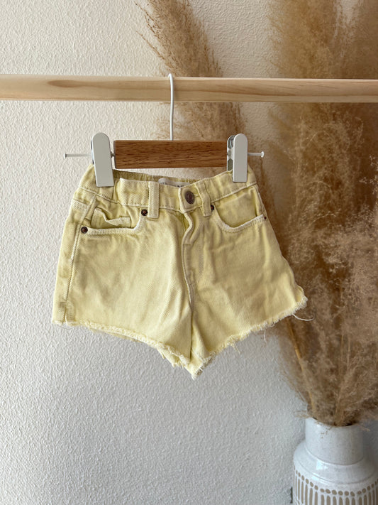 Jeansshort geel