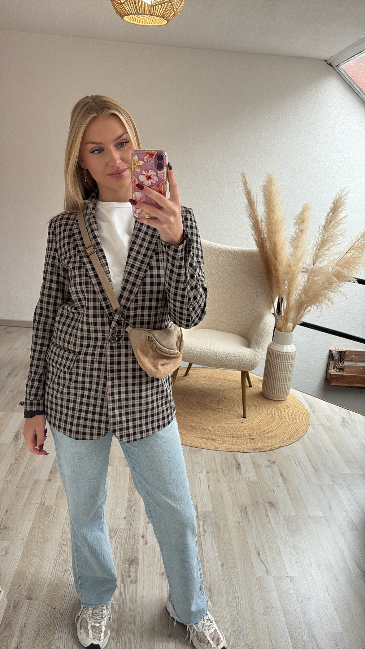 Geruite blazer