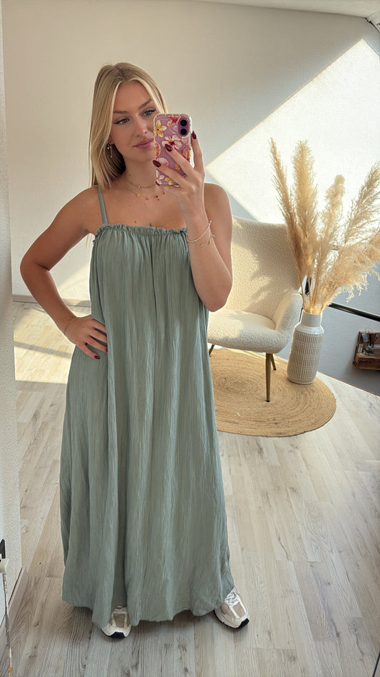 Groene maxijurk