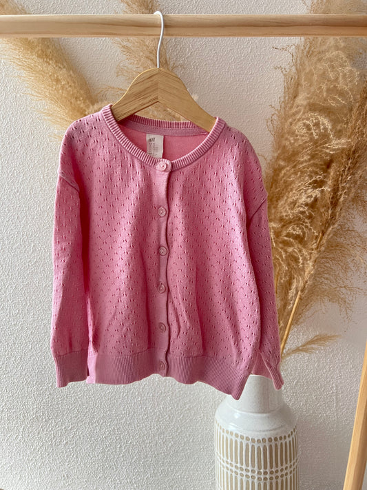 Roze cardigan