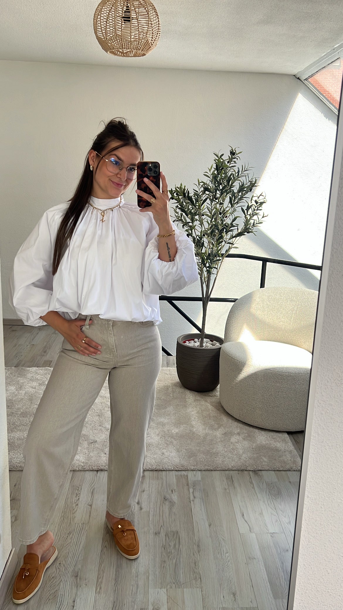 BLOUSE MET STRIK