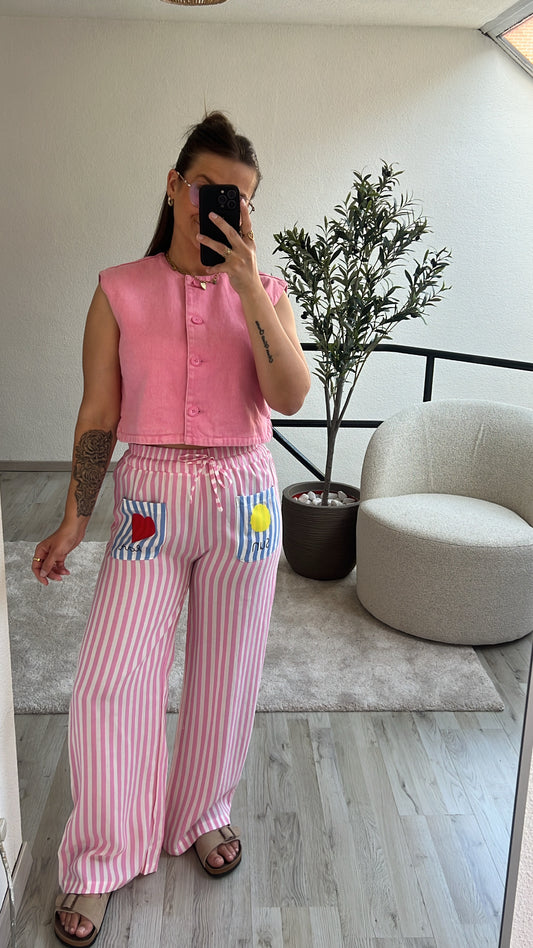 ROZE LOSSE BROEK