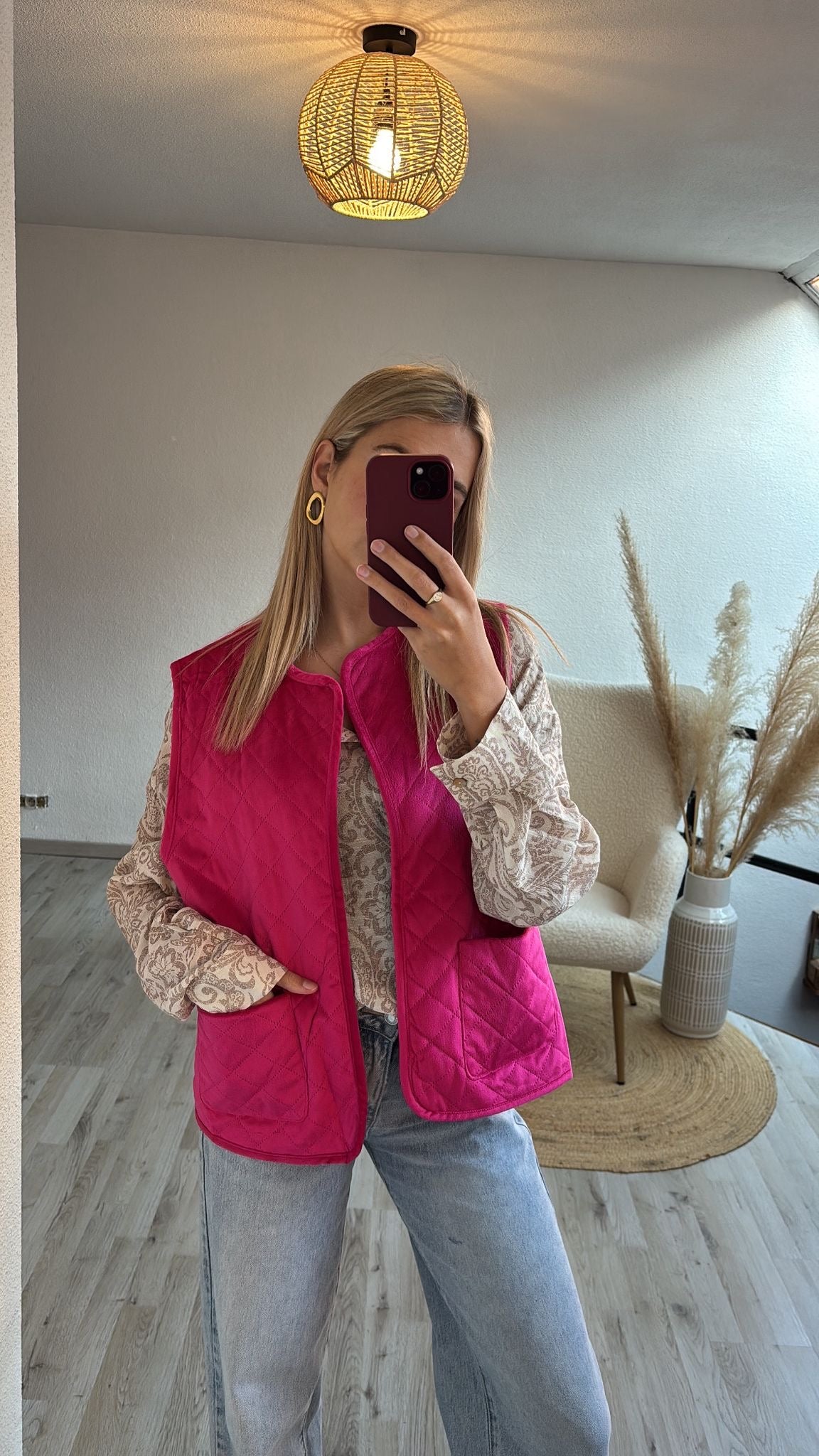 Roze gilet