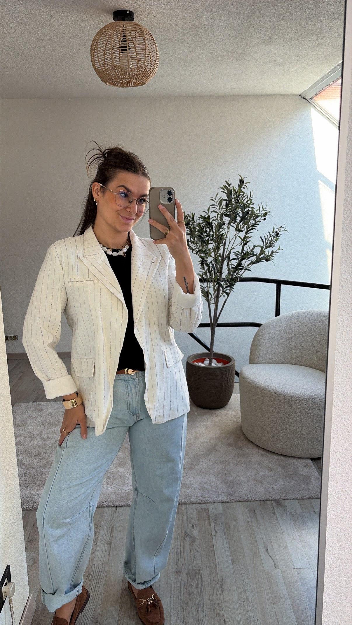GESTREEPTE BLAZER
