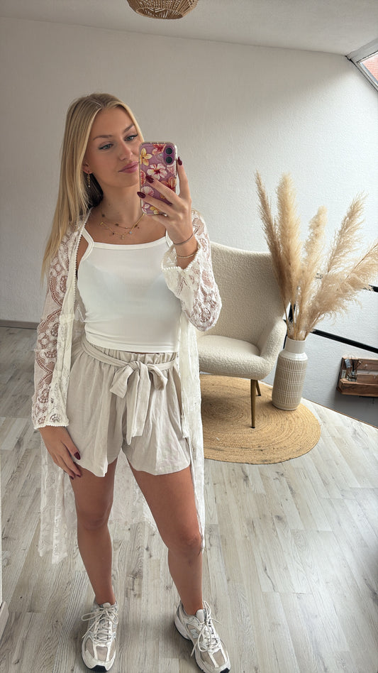 Losse beige short