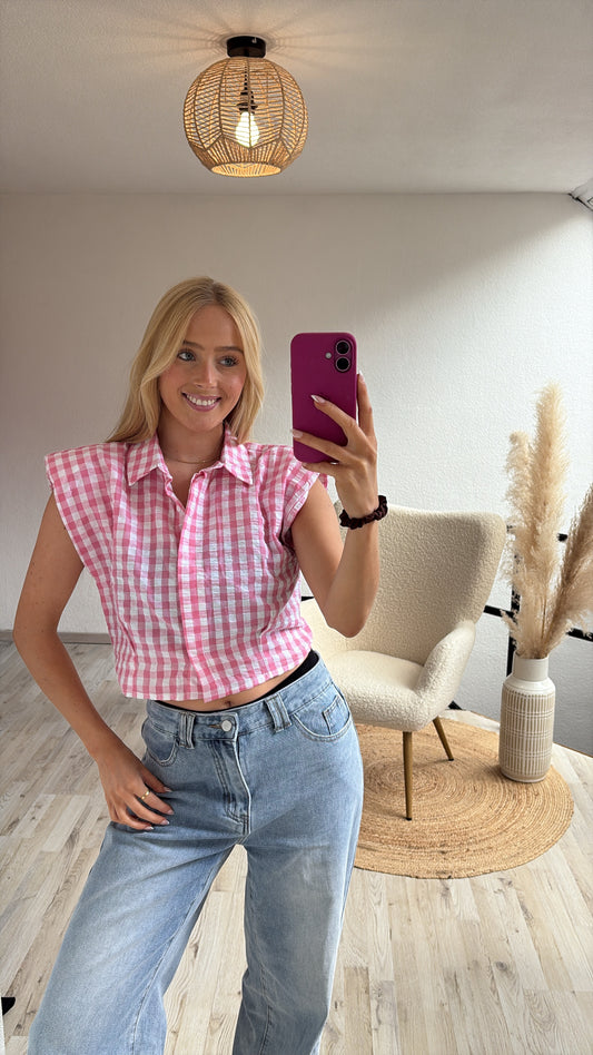 Geruite blouse
