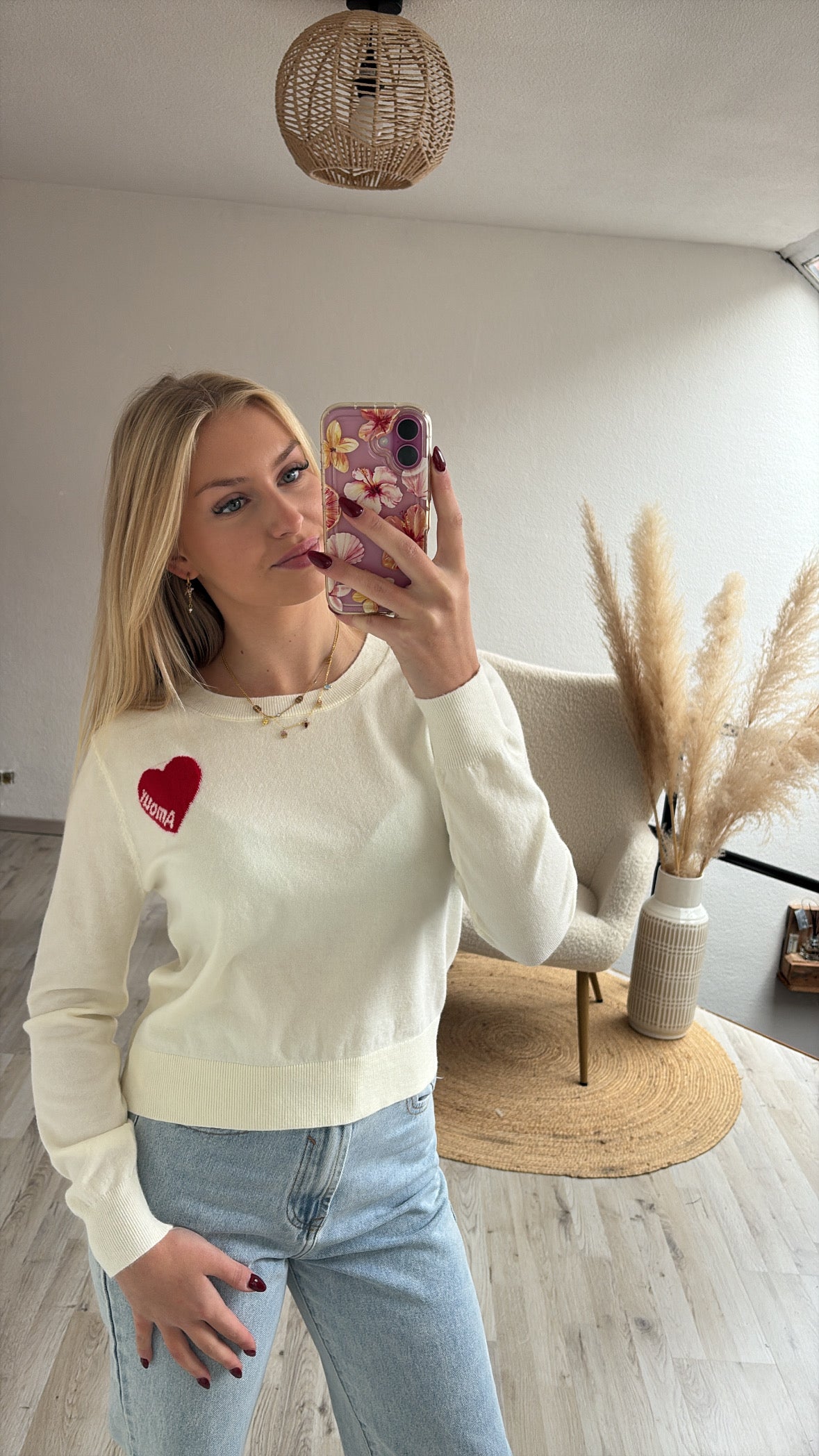 Witte trui Amour