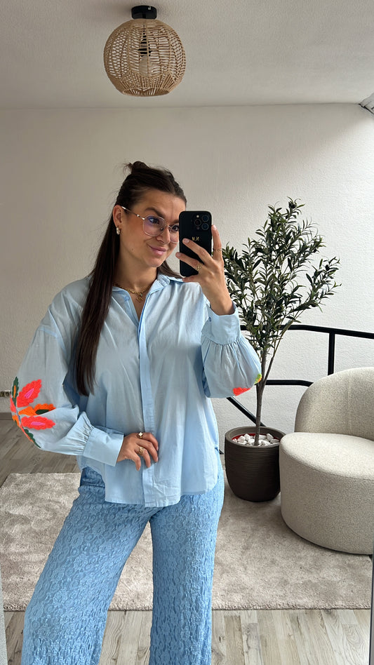 KANTEN BROEK BLAUW