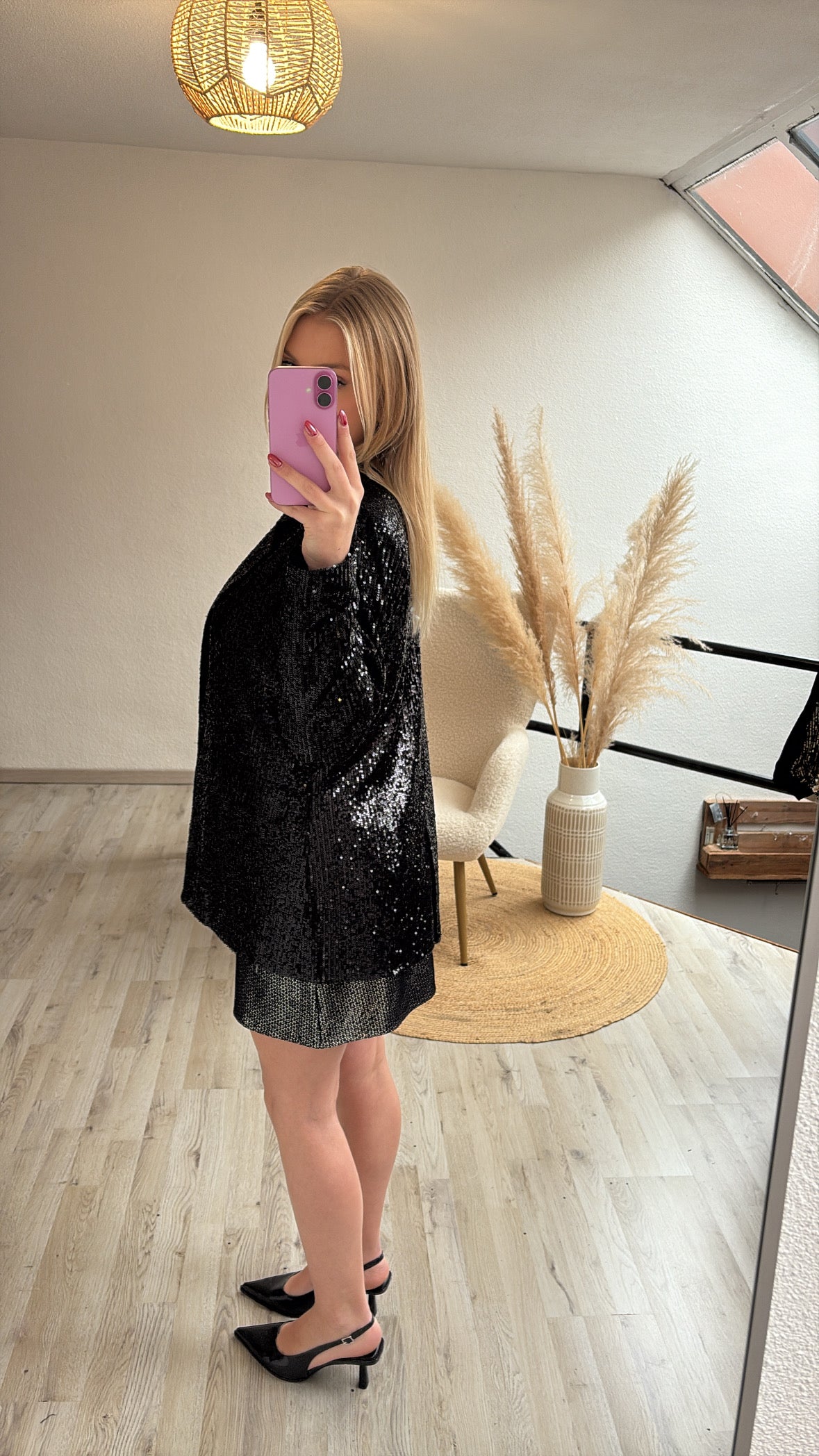Zwarte blazer glitter