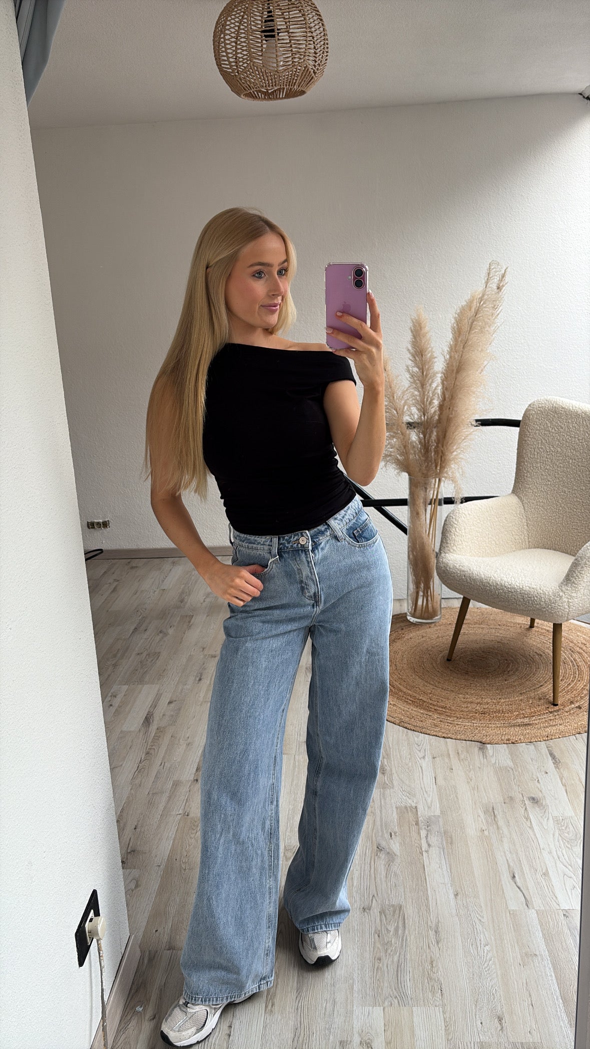 Straight leg jeans