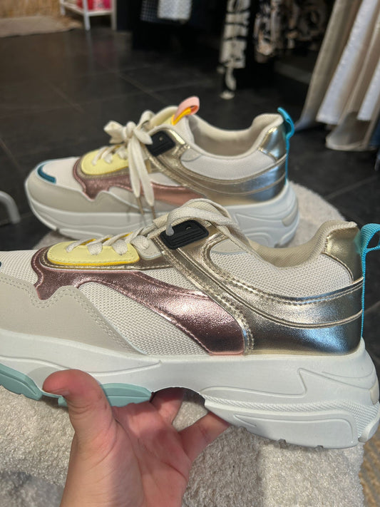 Metallic sneakers