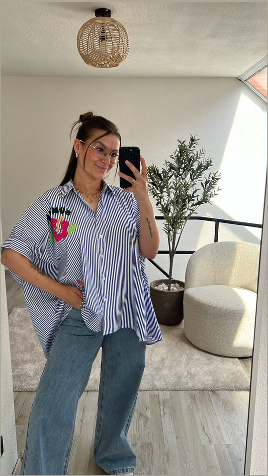 BLOUSE STREPEN