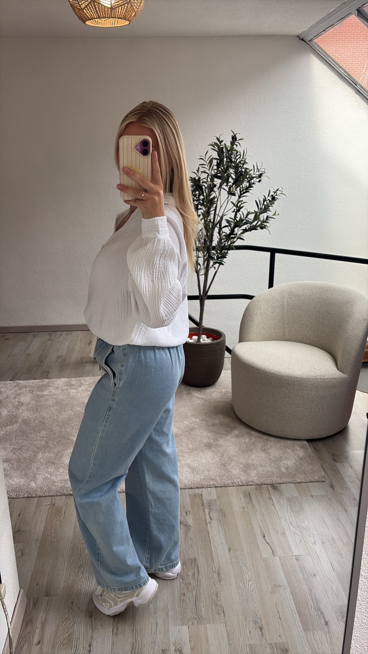 WITTE TETRA BLOUSE