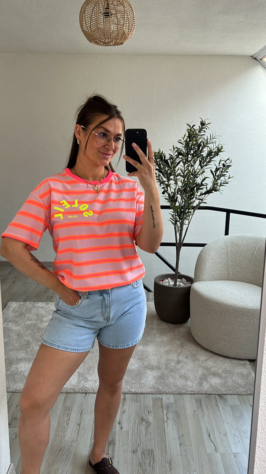 SOLEIL SHIRT ORANJE ROZE
