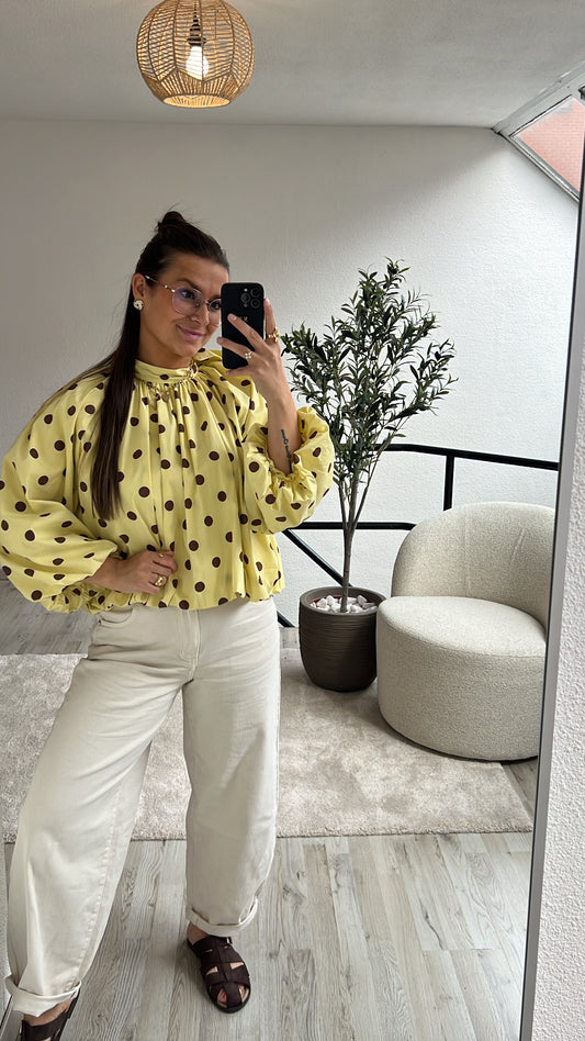 GELE POLKADOT BLOUSE