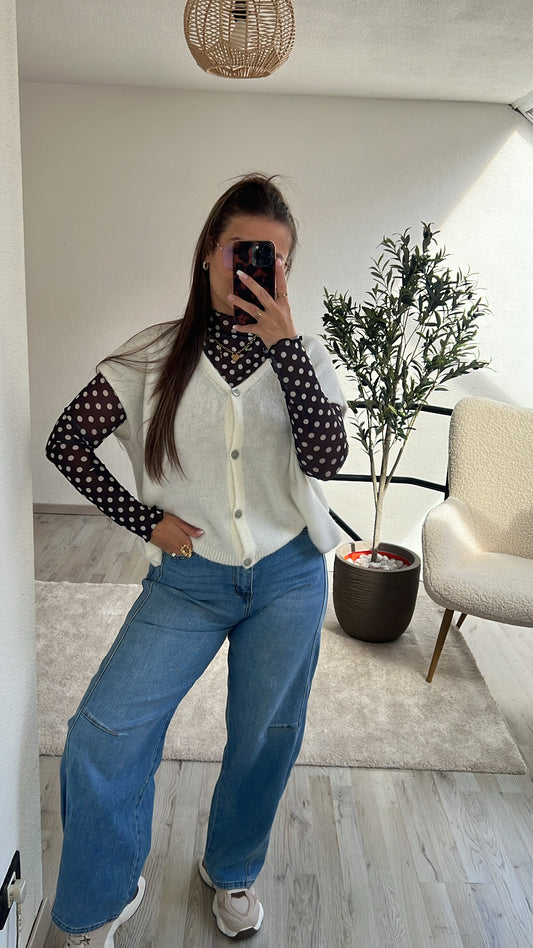 MESH TOP POLKADOT